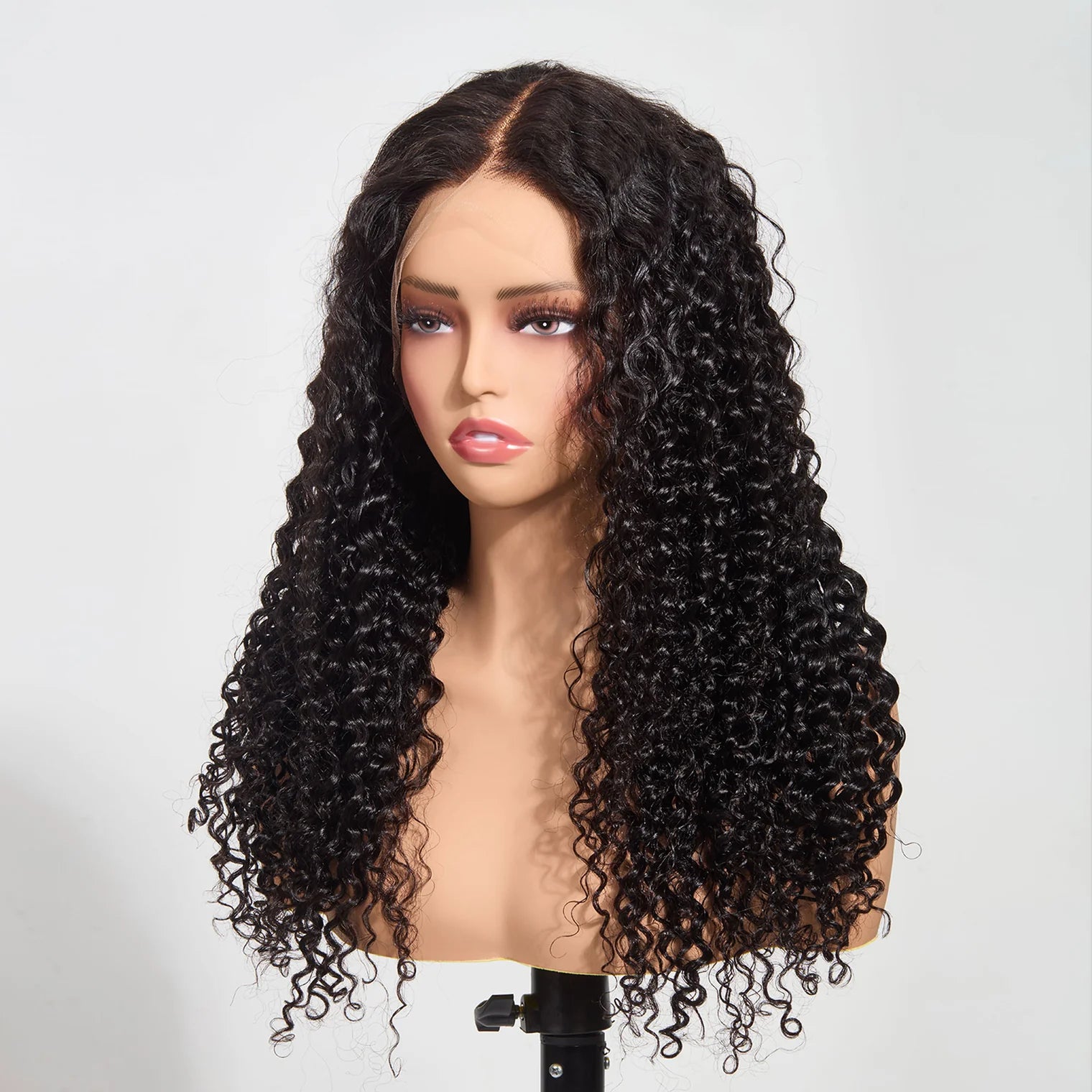 Water Wavy 13"x4" 180% Transparent Lace Frontal Wig #1B Length 28in