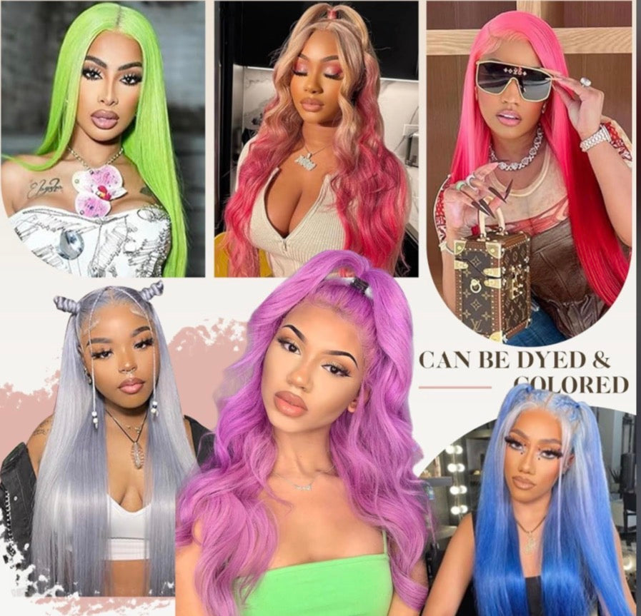 Straight  #613 Blonde 13"x4" Transparent Lace Frontal Wigs 200% Length 28in