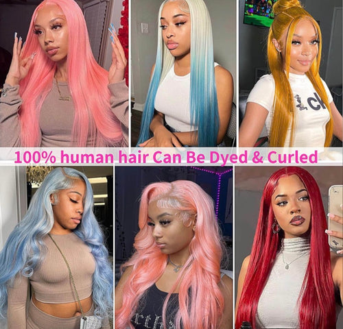 Straight  #613 Blonde 13"x4" Transparent Lace Frontal Wigs 200% Length 28in