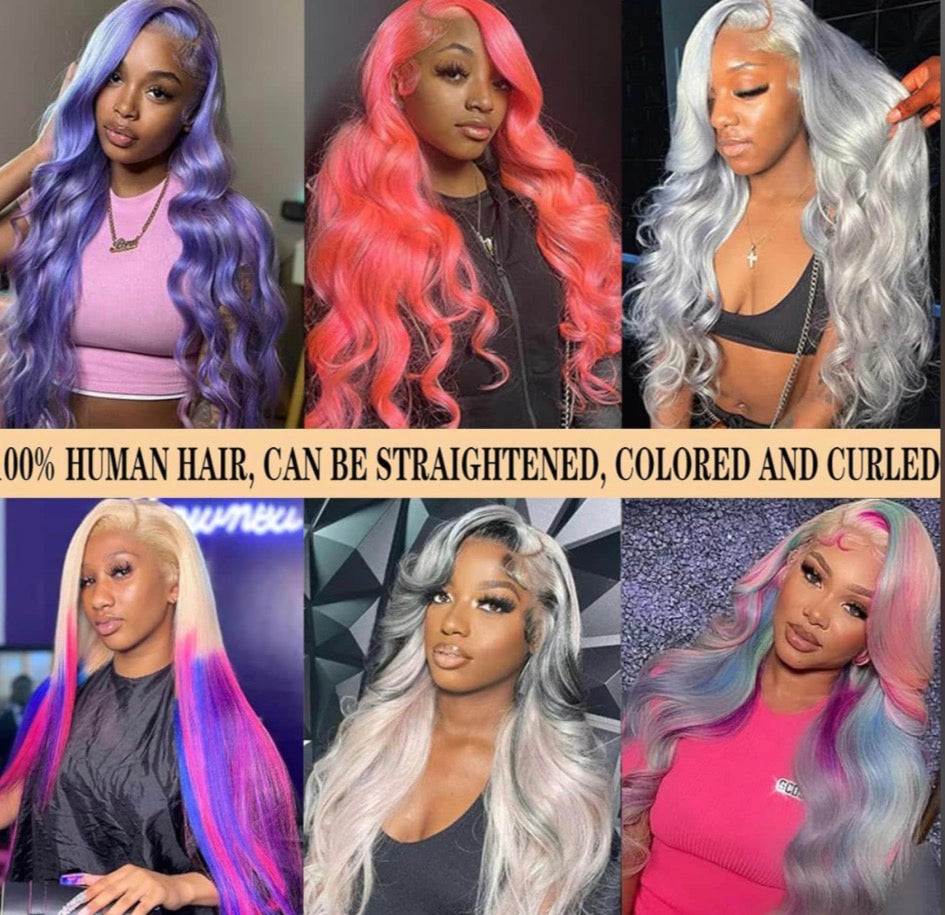 Straight  #613 Blonde 13"x4" Transparent Lace Frontal Wigs 200% Length 28in